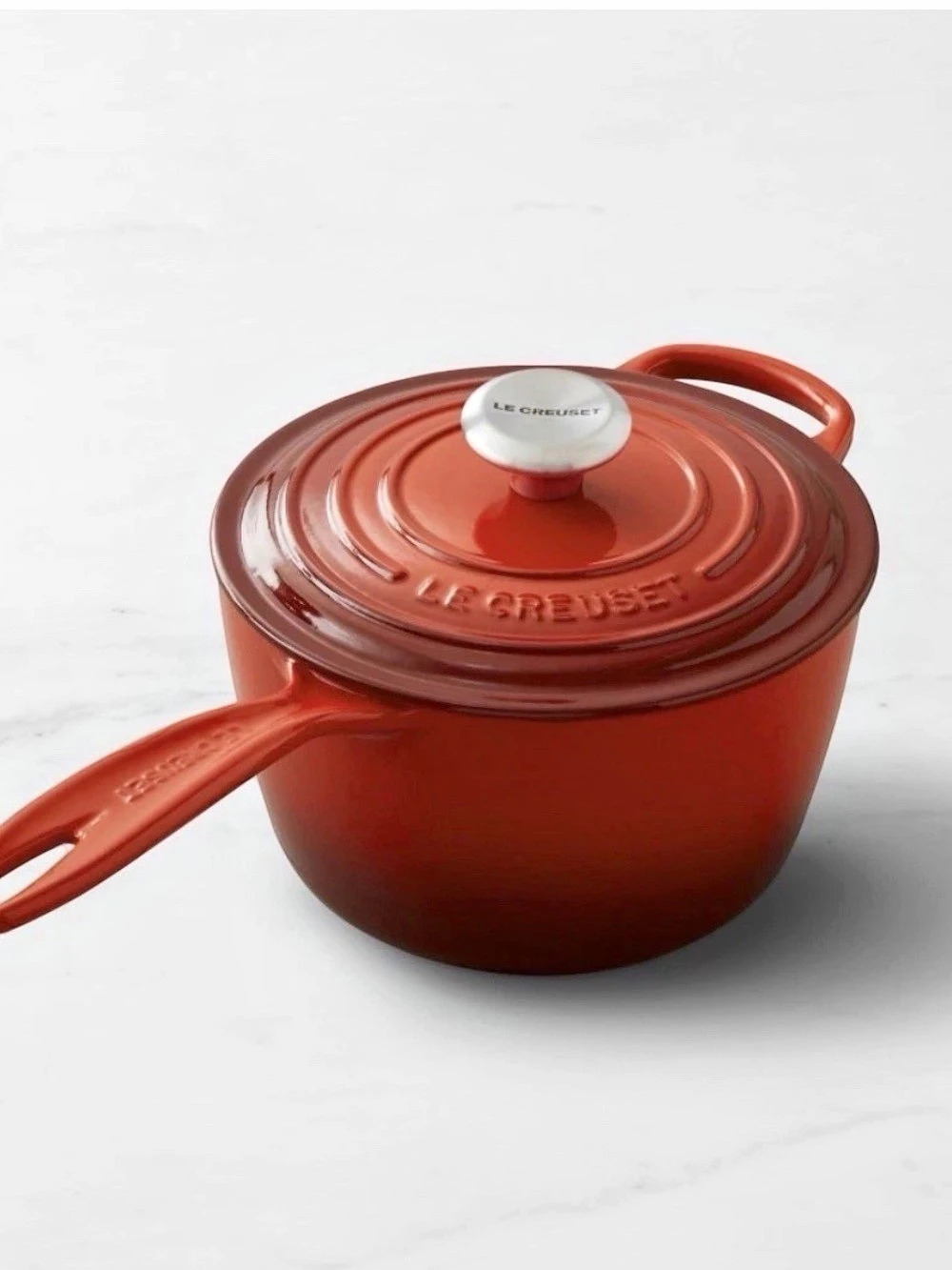 NEW Le Creuset 2.25-Qt Signature Saucepan – Cerise Red # 18